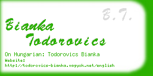 bianka todorovics business card